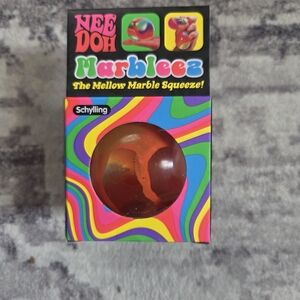 NeeDoh Marbleez The Mellow Marble Squeeze -pink/ Yellow/Orange